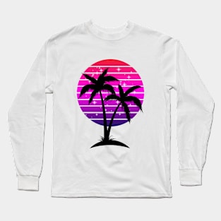 Palm night sky Long Sleeve T-Shirt